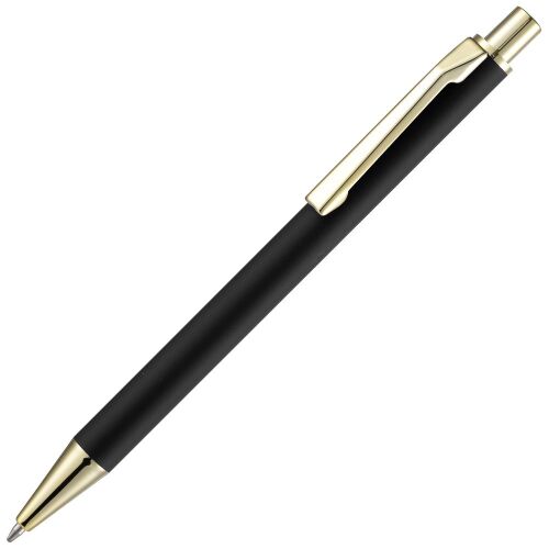 Ручка шариковая Lobby Soft Touch Gold, черная 1