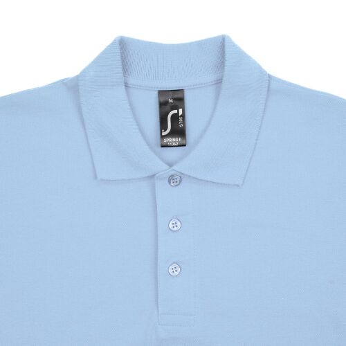 Рубашка поло мужская Spring 210 голубая, размер M 3