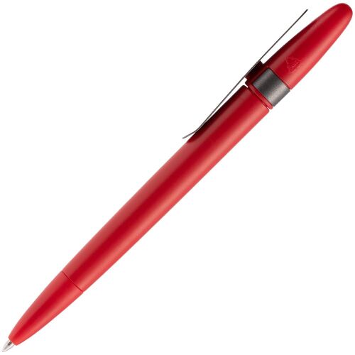 Ручка шариковая Prodir DS5 TSM Metal Clip, красная с серым 2