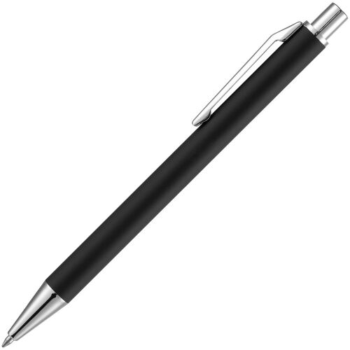 Ручка шариковая Lobby Soft Touch Chrome, черная 3