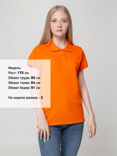 Рубашка поло женская Virma lady, оранжевая, размер S 3