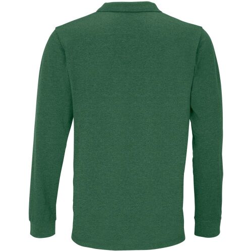 Рубашка поло унисекс с длинным рукавом Planet LSL, темно-зеленая 3