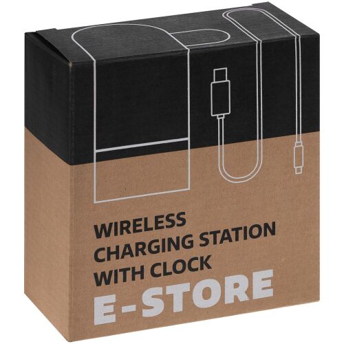 Зарядная станция c часами E-Store для смартфона, часов и наушник 7