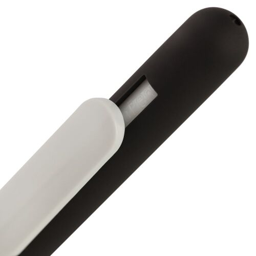 Ручка шариковая Swiper Soft Touch, черная с белым 4