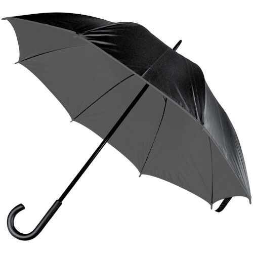 Зонт-трость Downtown, черный с серым 1