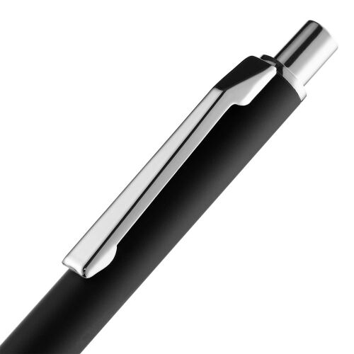 Ручка шариковая Lobby Soft Touch Chrome, черная 5