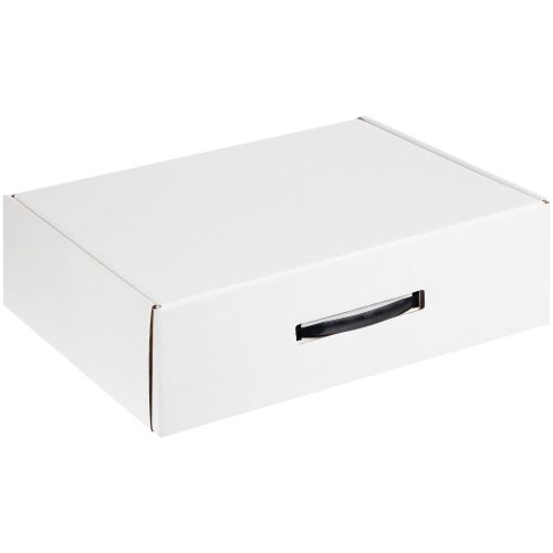Коробка самосборная Light Case, белая, с черной ручкой 1