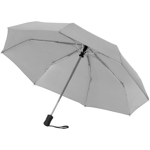 Зонт складной Manifest со светоотражающим куполом, серый 3