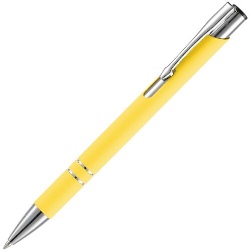 Ручка шариковая Keskus Soft Touch, желтая 1