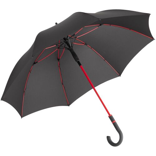 Зонт-трость с цветными спицами Color Style, красный с черной руч 1