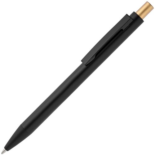 Ручка шариковая Chromatic, черная с золотистым 1