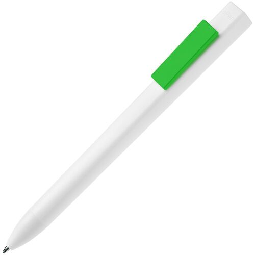 Ручка шариковая Swiper SQ, белая с зеленым 1
