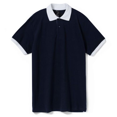 Рубашка поло Prince 190, темно-синяя с белым, размер L 1