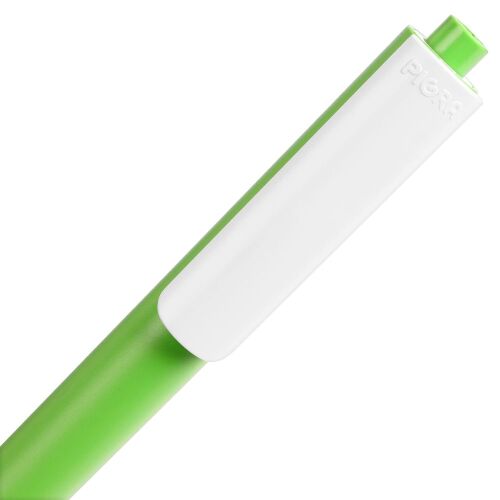 Ручка шариковая Pigra P03 Mat, светло-зеленая с белым 4