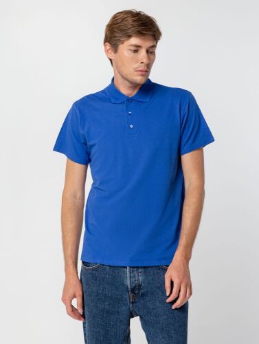 Рубашка поло мужская Summer 170 ярко-синяя (royal), размер M 4