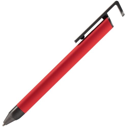 Ручка шариковая Standic с подставкой для телефона, красная 2