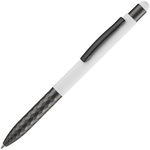 Ручка шариковая Digit Soft Touch со стилусом, белая 1