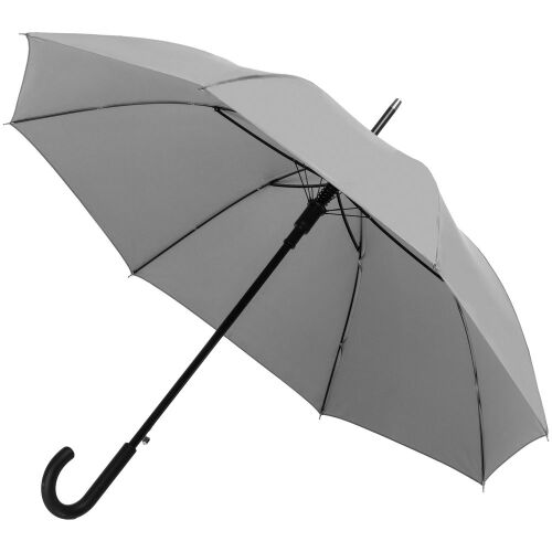 Зонт-трость Manifest со светоотражающим куполом, серый 2