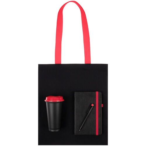 Набор Velours Bag, черный с красным 2