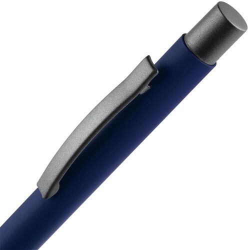Ручка шариковая Atento Soft Touch, темно-синяя 4
