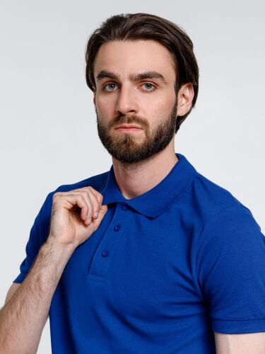 Рубашка поло мужская Adam, ярко-синяя, размер S 5