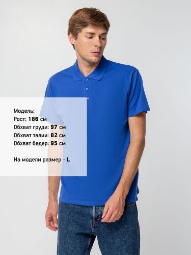 Рубашка поло мужская Spring 210 ярко-синяя (royal), размер XL 3
