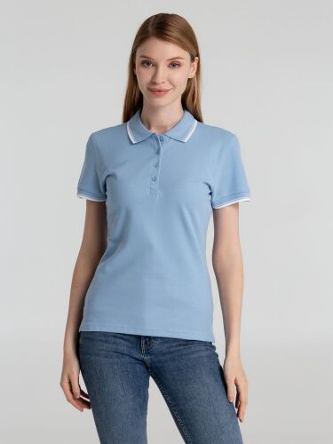 Рубашка поло женская Practice women 270 голубая с белым, размер  3
