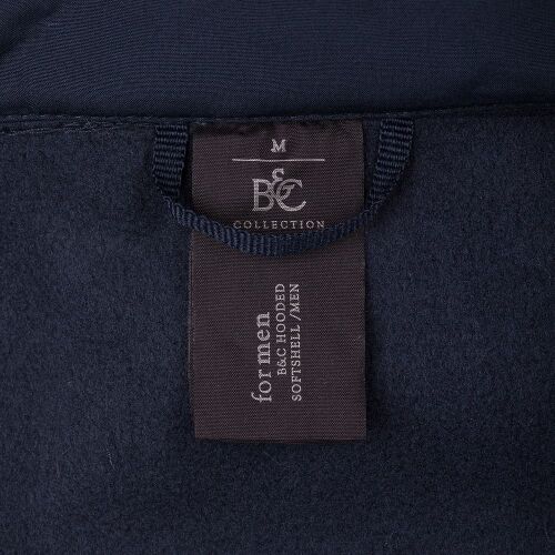 Куртка мужская Hooded Softshell темно-синяя, размер S 6