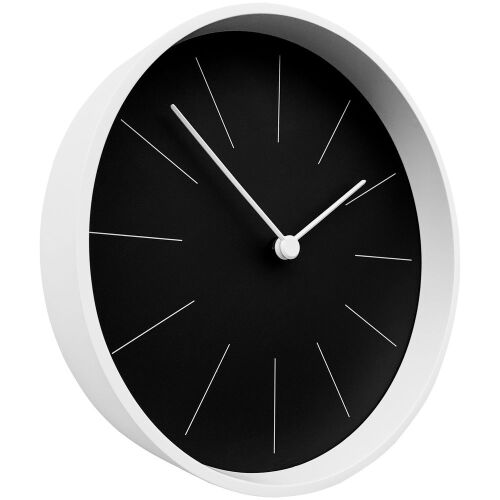 Часы настенные Neo, черные с белым 2