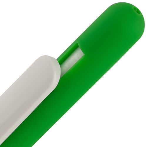 Ручка шариковая Swiper Soft Touch, зеленая с белым 4