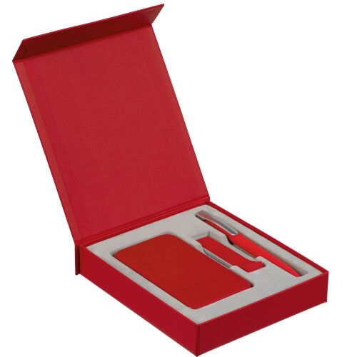 Коробка Latern для аккумулятора 5000 мАч, флешки и ручки, красна 3