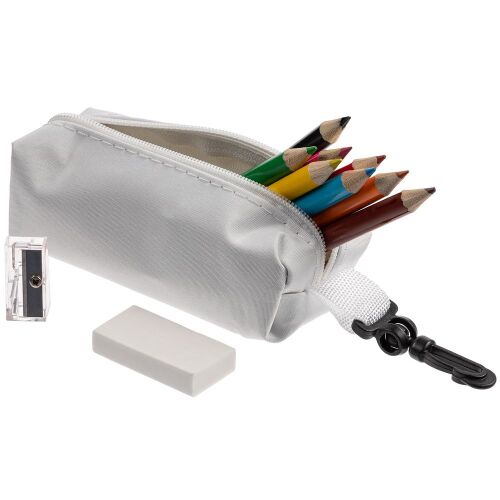 Набор Hobby с цветными карандашами, ластиком и точилкой, белый 1