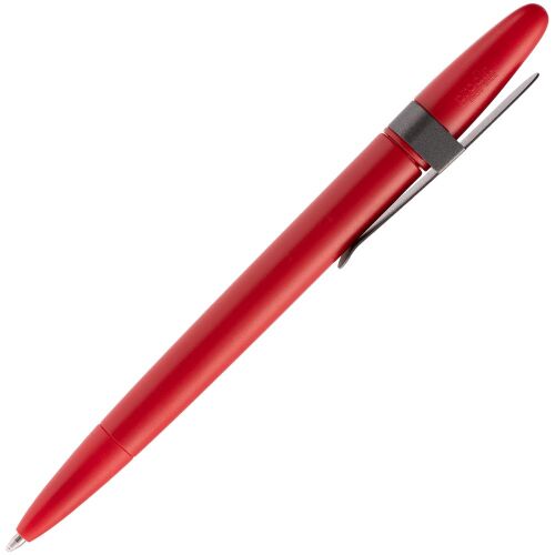 Ручка шариковая Prodir DS5 TSM Metal Clip, красная с серым 3