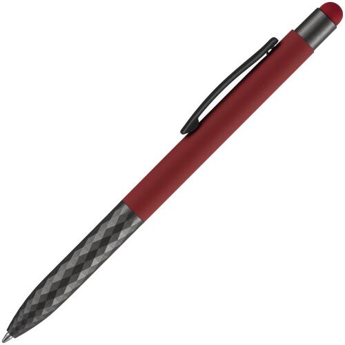 Ручка шариковая Digit Soft Touch со стилусом, красная 2