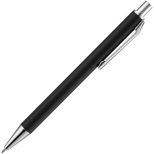 Ручка шариковая Lobby Soft Touch Chrome, черная 4