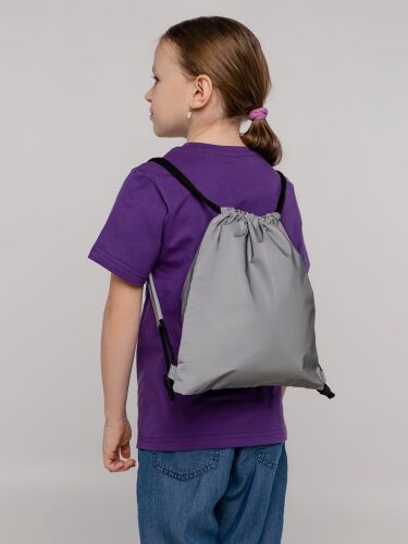 Детский рюкзак-мешок Manifest из светоотражающей ткани, серый 7
