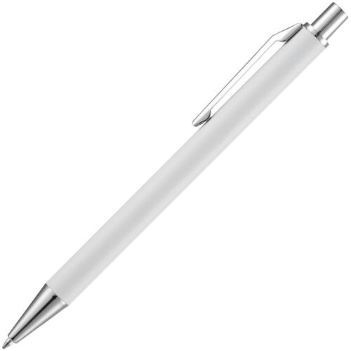 Ручка шариковая Lobby Soft Touch Chrome, белая 2