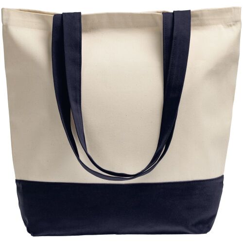 Холщовая сумка Shopaholic, темно-синяя 1