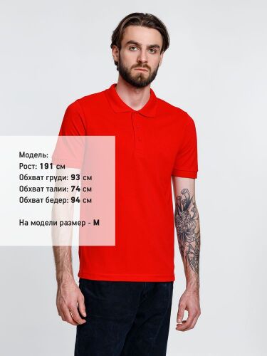 Рубашка поло мужская Adam, красная, размер M 1