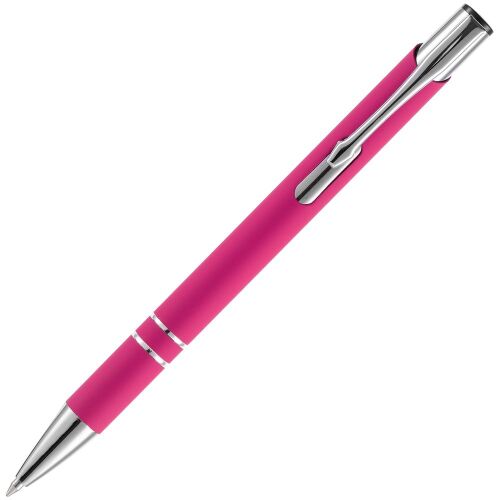 Ручка шариковая Keskus Soft Touch, розовая 3