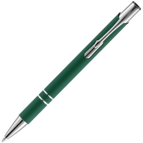 Ручка шариковая Keskus Soft Touch, зеленая 3