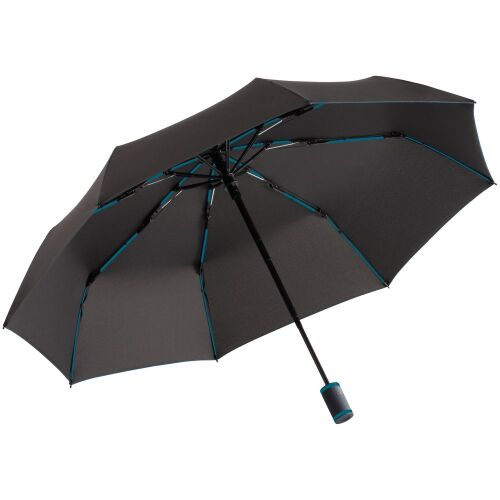 Зонт складной AOC Mini с цветными спицами, бирюзовый 1