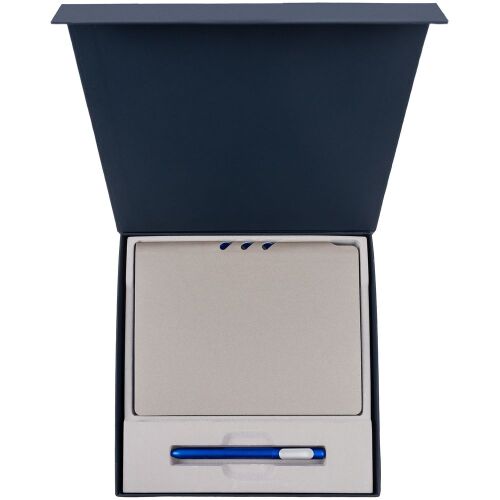 Коробка Memoria под ежедневник и ручку, синяя 2