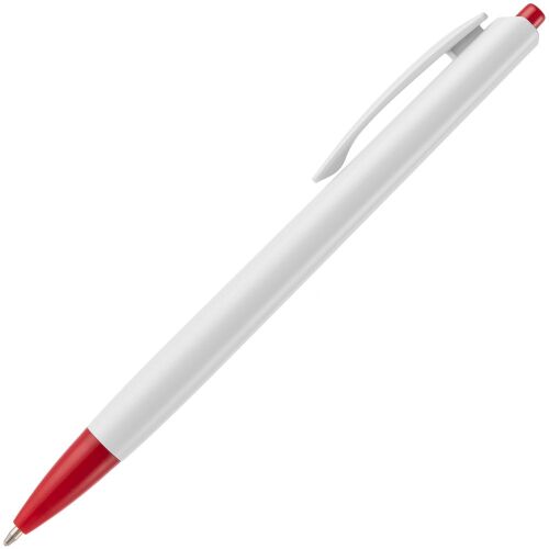 Ручка шариковая Tick, белая с красным 2