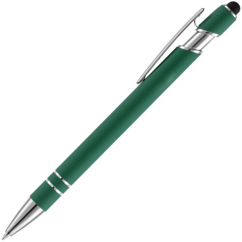 Ручка шариковая Pointer Soft Touch со стилусом, зеленая 2