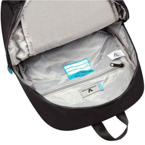 Складной рюкзак Compact Neon, черный с голубым 5