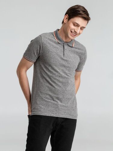Рубашка поло мужская Paname Men черный меланж, размер XL 4