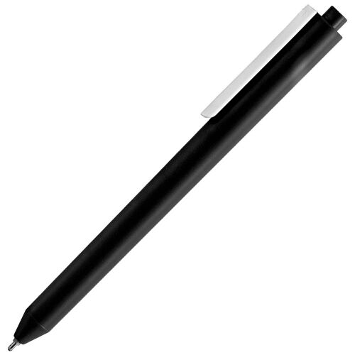 Ручка шариковая Pigra P03 Mat, черная с белым 3