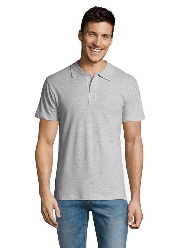 Рубашка поло мужская Summer 170 светло-серый меланж, размер S 4