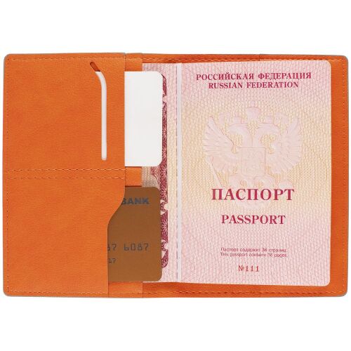 Обложка для паспорта Petrus, оранжевая 3